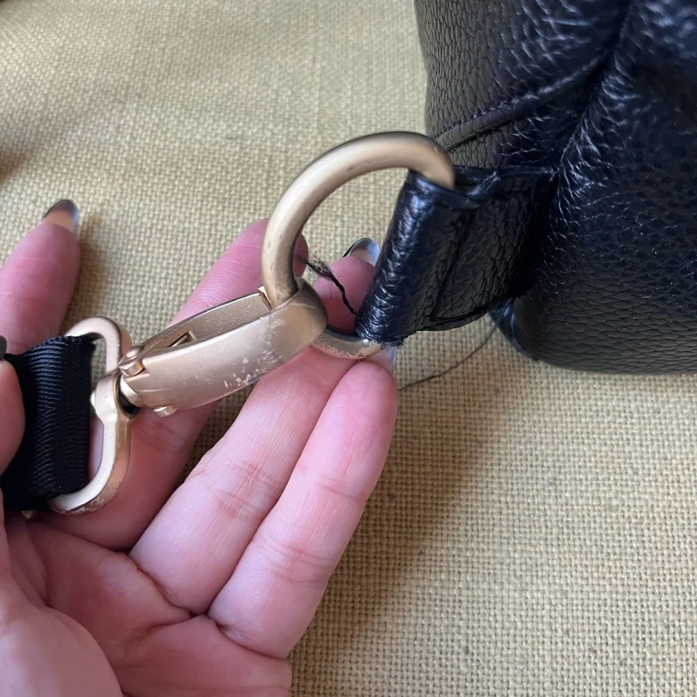 Freshly Picked Black Backpack Diaper Bag with Gold Hardware